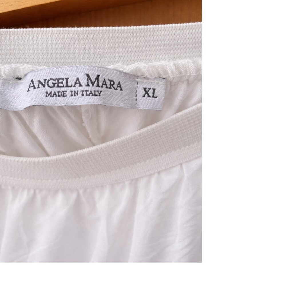 🤍Angela Mara Made in Italy Sheer Wide-Leg Pants 🤍